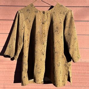 Gold Button-Up Blouse